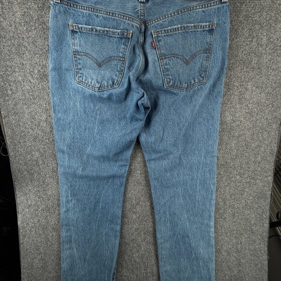 Levi's Premium Middy Straight Jeans Women 29 Blue Denim All Cotton Adult 31x30 - Picture 13 of 16